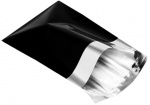 100 Verzendzakken Metallic Zwart maat XXS - 120x160 mm + 40 mm Lip Extra Dik