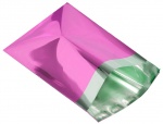 100 Versandbeutel Metallisch Pink size XXS - 120x160 mm + 40 mm Lip Extra Dik