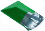 25 Verzendzakken Metallic Groen maat L - 400x525 mm + 40 mm Lip Extra Dik