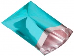 25 Verzendzakken Metallic Turquoise maat L - 400x525 mm + 40 mm Lip Extra Dik