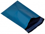 100 Verzendzakken Metallic Blauw maat S - 250x350 mm + 40 mm Lip