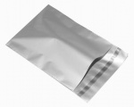 50 Webshop Zakken Metallic Zilver maat 3XL - 750x900 mm + 40 mm Lip